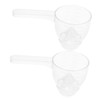 Beavorty 2pcs Dispensing Slotted Spoon Colander Shampoo Body Lotion Funnel