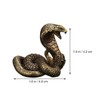 TOYANDONA Brass Cobra Snake Statue Cobra Snake Sculpture Wealth Figurine