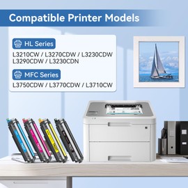 MYTONER MYTONER TN227 High Yield Toner Cartridge 4 Pack Compatible Replacement for Brother TN227 TN-227 TN227BK TN223 for HL-L3210CW MFC-L3750CDW MFC-L3710CW HL-L3270CDW (TN-227BK/C/M/Y High Yield, 4Pack)