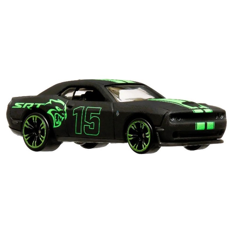 Hot Wheels Neon Racers HLH72-15 Dodge Challenger SRT Hellcat HRW80
