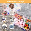 Pack of 6 Folding Boxes, Small Storage Basket Organiser, Stackable