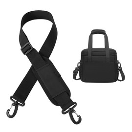 Shoulder Straps For Bags, Adjustable Bag Strap, Shoulder Strap with Extra-Thick Fixed Cushion Padded and Dual Clasps for Luggage Laptop Messenger Briefcase Handbag Golf Sport Black