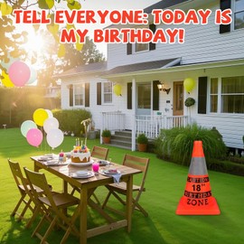 Giftota Original Birthday Ideas Gift, BIRTHDAY ZONE Gift for 50 Birthday, Safety Cone Party Decoration, Accessories Funny Gifts for Dad, Friend