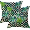 ULOVE LOVE YOURSELF 2Pack Tropical Leaves Throw Pillow Cover with