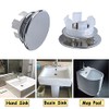 4 Pack Sink Basin Overflow Trim Ring Solid Bathroom Sink