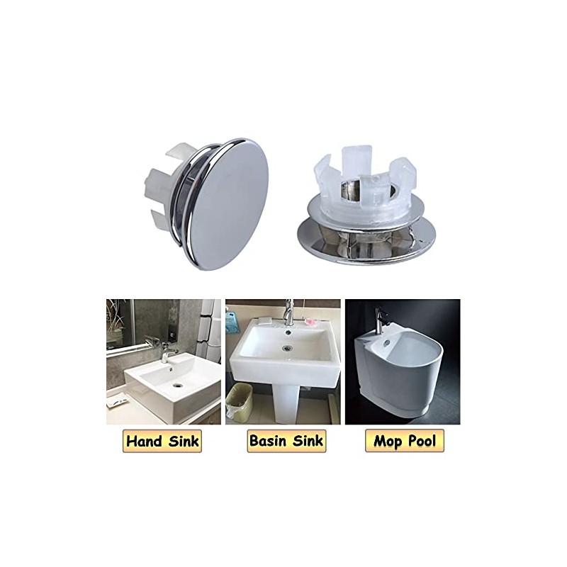 4 Pack Sink Basin Overflow Trim Ring Solid Bathroom Sink