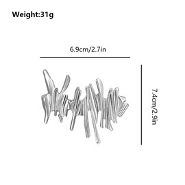 FAIRYGATE Brooches Silver Brooch Size 74mm X 69mm Lapel Pin Dress Suit Accessories Boutonniere Novelty Funny Gift for Men Women Lady Girl B1833