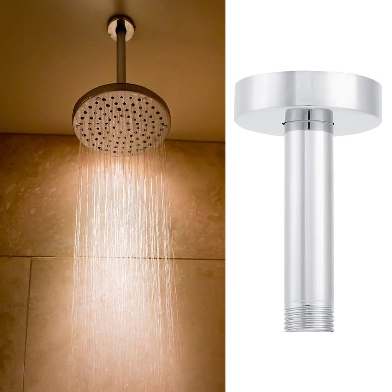Stainless Steel Shower Arm With Plates For Bathroom And Bath