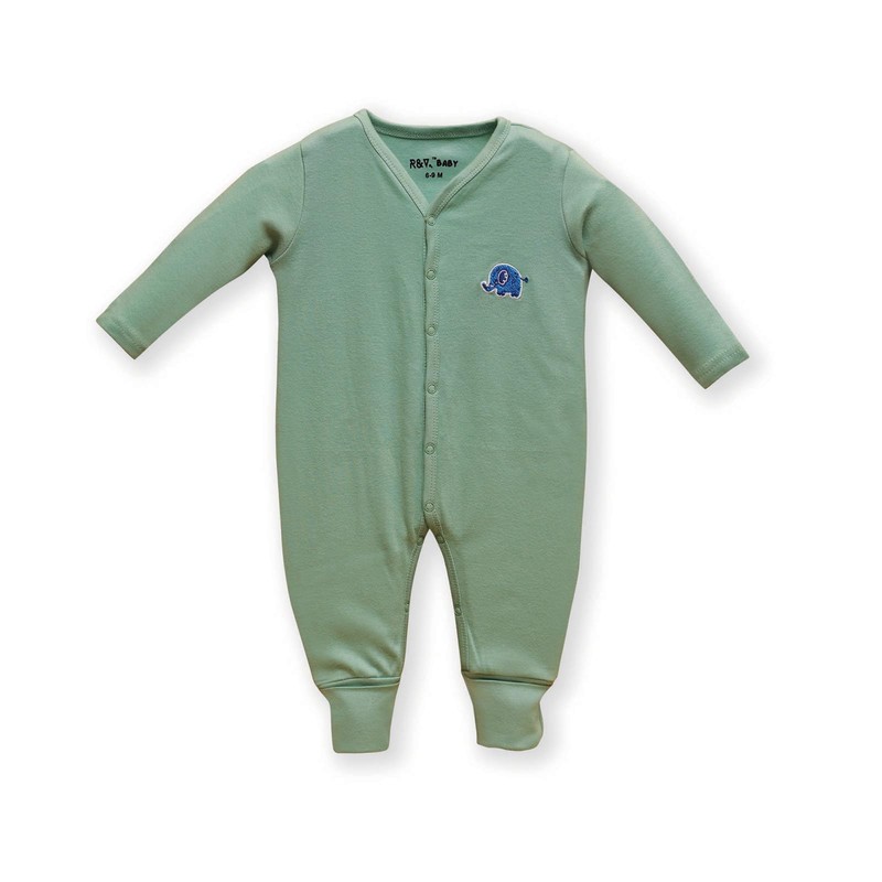 Baby 100% Cotton 3-Piece Coverall with Foldable Cuff and Feet,