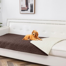 Tuffeel Waterproof Dog Blanket, Washable Anti-Slip Pet Couch Covers for Sofa,Pet Hair Resistant Blankets Bed Chair Furniture Couch Protector for Dogs-30x70,Chocolate