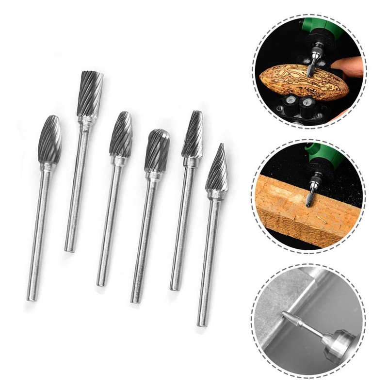 Mesee 10 Pieces Carbide Burr Set, Rotary Drill Bit Set,