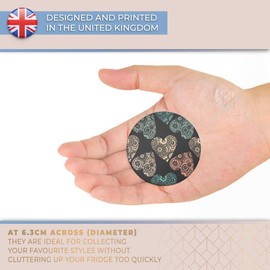 Destination Vinyl ltd Magnet for Refrigerator, Fridge - Cute Love Hearts Floral Pattern for Office, Cabinet and Whiteboard, Magnetic Stickers, 14239