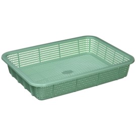 Shinseki Sweetheart PP Corner Hamper Shallow Type Small Light Green K543