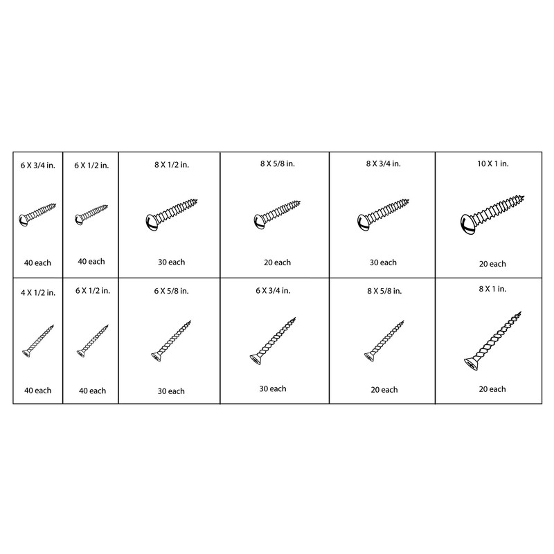 Performance Tool W5226 SEA/Metric Nut and Bolt Assortment with Case,