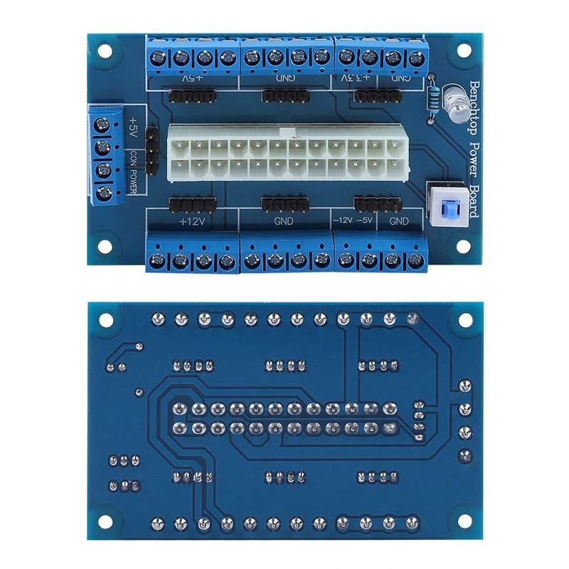 PUSOKEI ATX Breakout Board 24-Pin Standard ATX Connector Computer PC