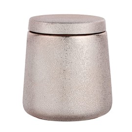 WENKO Glimma Rosé Ceramic Cosmetic Box Cotton Box 10 x 11.5 x 10 cm Pink