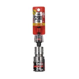 TJM Design BS1924KF-6K Impact Driver Bit, Replacement Swivel Head Socket, Hexagonal, 0.7 x 0.9 inch (19 x 24 mm), 1 Piece