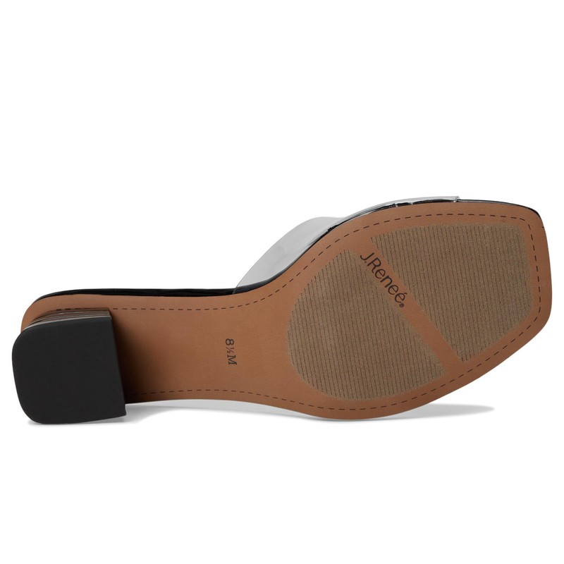 J. Renee Women's Pewdle Heeled Sandal, Clear/Black, 8