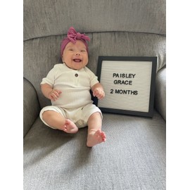 Newborn Infant Baby Boy Girl Summer One-Piece Clothes Knitted Solid Short Sleeve Romper Jumpsuit Bodysuit - 9-12 Months (White+Black)