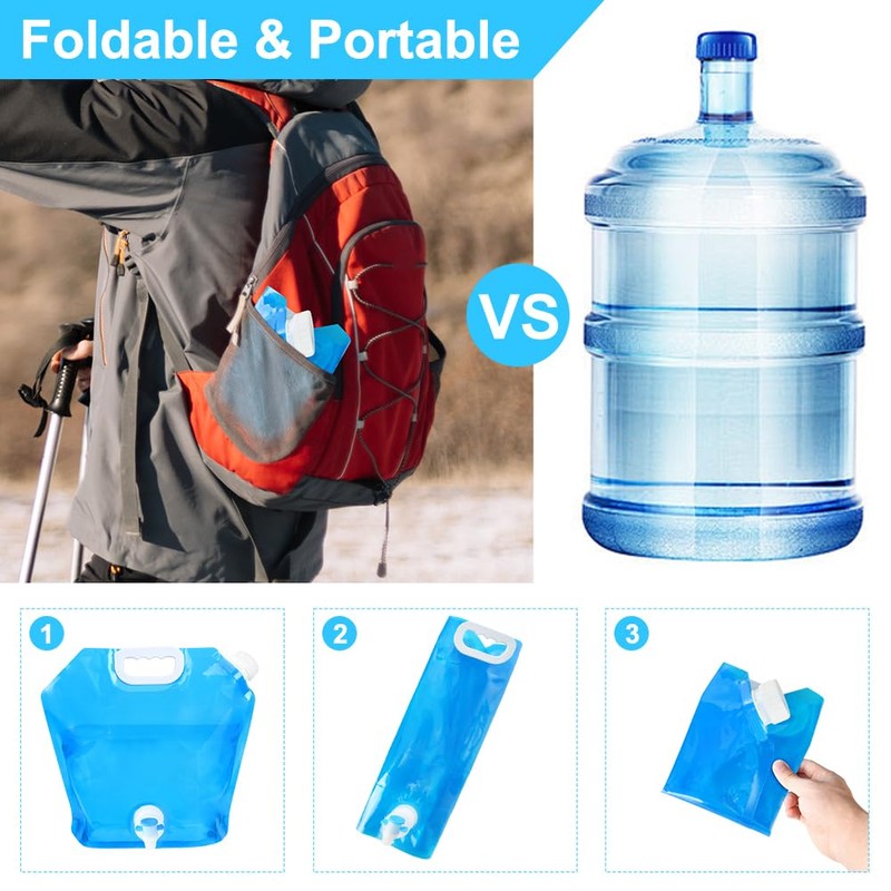 flintronic 10 L Foldable Water Canister (Blue)