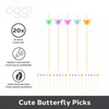 OGGI Butterfly Cocktail Picks for Drinks 20 pcs - Butterfly