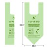 SUPERBIO 13 Gallon Handle Tie Compostable Food Waste Bags, 30