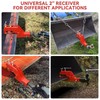 Clamp on Trailer Hitch 2" Receiver for Tractor Bucket, Non-Slip