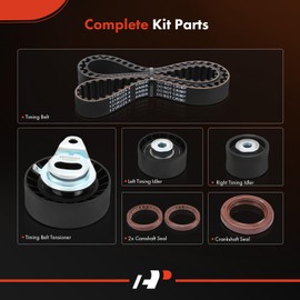 A-Premium Engine Timing Belt Kit Compatible with Ford Contour 1995-1997 & Mercury Mystique 1995-1997 - DOHC 2.0L