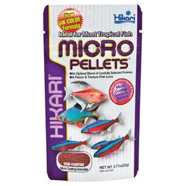 Hikari Tropical Semi-Floating Micro Pellets Fish Food, 0.77 Oz (22g)