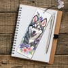 pigpigboss 3 Pieces Dog Diamond Painting Bookmark Kit, Flower Dog