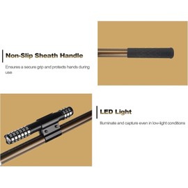 Smarkey Animal Poultry Catch Catching Control Net Telescopic Catcher Pole LED light