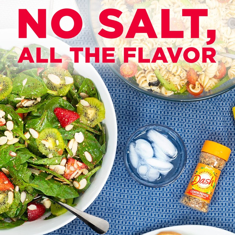 Dash Salt-Free Seasoning Blend, Lemon Pepper, 6.75 Ounce