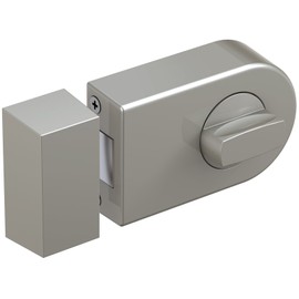 BASI 1305-0205 KS 500 Angular Rim Lock Without Door Guard, Silver, 70 mm, Set of 11 Pieces