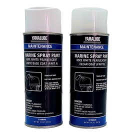 YAMAHA Original OEM Yamalube ACC-MRNPT-0C-EA and ACC-MRNPT-0C-EB White Pearlescent/Clear Coat Parts A and B
