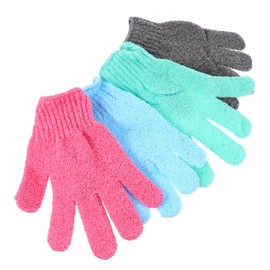 Beavorty Protective Bath Hat Included 4 Pairs Clay Bath Gloves Deep Exfoliating Shower Gloves for Women Men Treatment