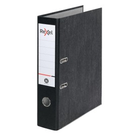 Rexel Foolscap Lever Arch File Black 75mm Spine Width 2115548