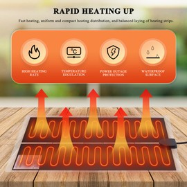 MUALROUS 14w Reptile Vivarium Heat Mats Adjustable Reptile Tank Warmer Mat with Temperature Controller, Fits for Turtle, Snakes, Lizard, Gecko