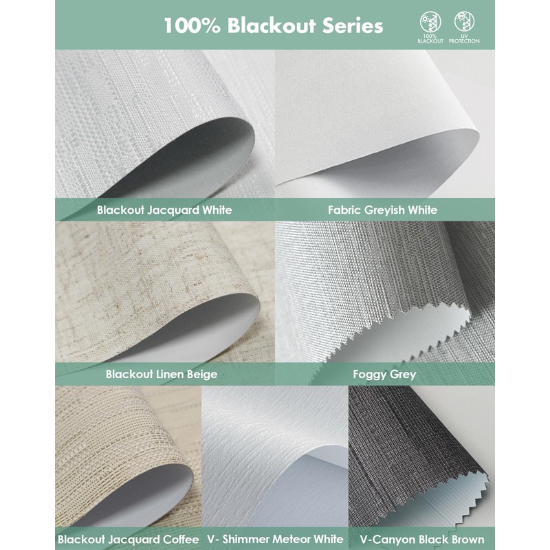 Yoolax Smart Blinds, Motorized Matter Roller Shades Blackout Automatic Blinds