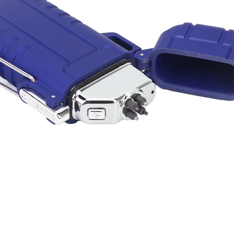 Outdoor Double Arc Electric Lighter Portable Waterproof Flashlight Lighter Charging