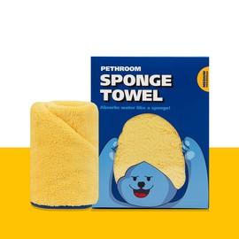 PETHROOM [Pesroom] Sponge Towel (M) Microfiber Towel for Dogs/Cats
