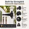 6 Inch Decorative Hammered Tee Hinge, 2 Pack Black Heavy