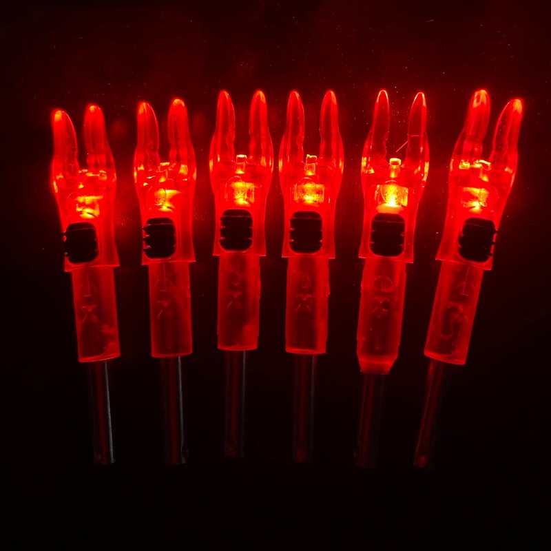 KEAUP 12 Pack X Lighted Nocks Universal Fit for Arrows