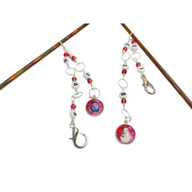 Knitting Row Counter, Odd and Even Number Chain Counter, 2 piece Count Chain with Snowman Charms