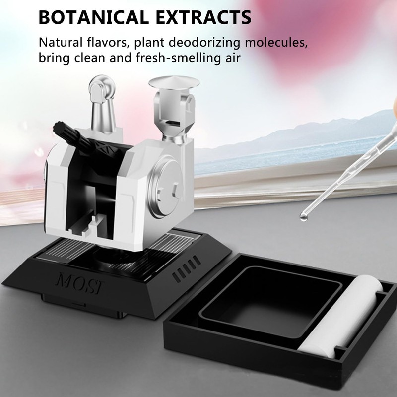 Solar-Powered Tank Shaped Car Aroma Diffuser, Rotating Vehicle Air Freshener