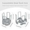 Zoyiancy 2Pcs Adjustable Bowl Rack, Plate Storage Rack, Dinner Plates