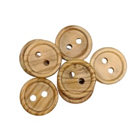 Olive Wood Buttons - 2 Holes / 5 Sizes - (12, 15, 18, 20 y 25 mm) - Manufactured in Europe (10 mm)