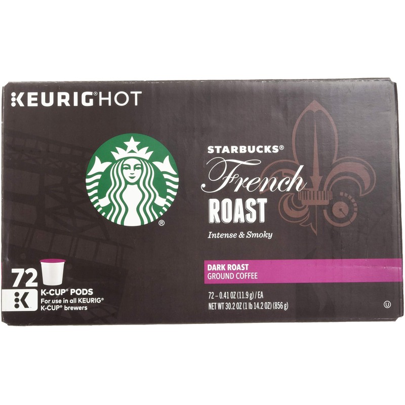 Starbucks French Roast Dark Coffee, 72 K-Cups, (3 Pack of