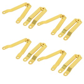 uxcell Jewelry Box Case 1mm Thickness Metal Cover Lid Support Hinges Gold Tone 8pcs