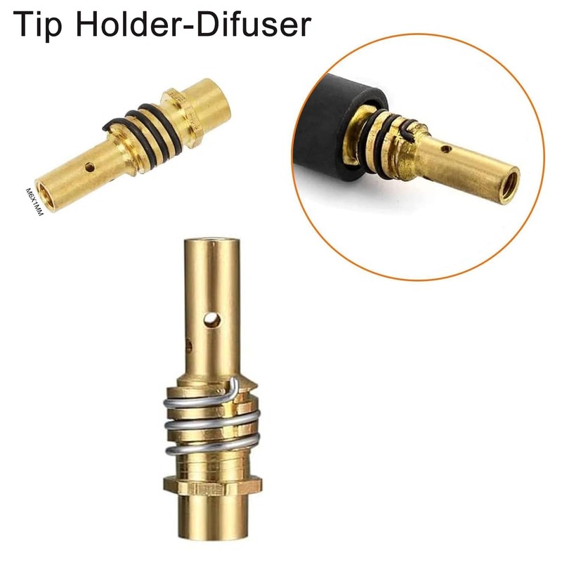 MB15 15AK Contact Tips 0.03"/0.8mm M6 & Tips Holder Diffuser