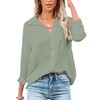 NONSAR Women's Blouse, V-Neck Shirts, Elegant Casual Work Tops with